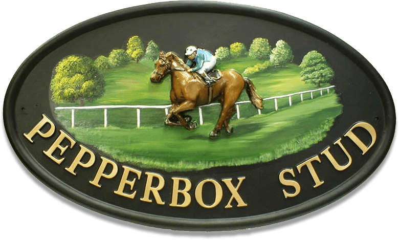 Race Horse House Sign - Sorrel (780x469), Png Download