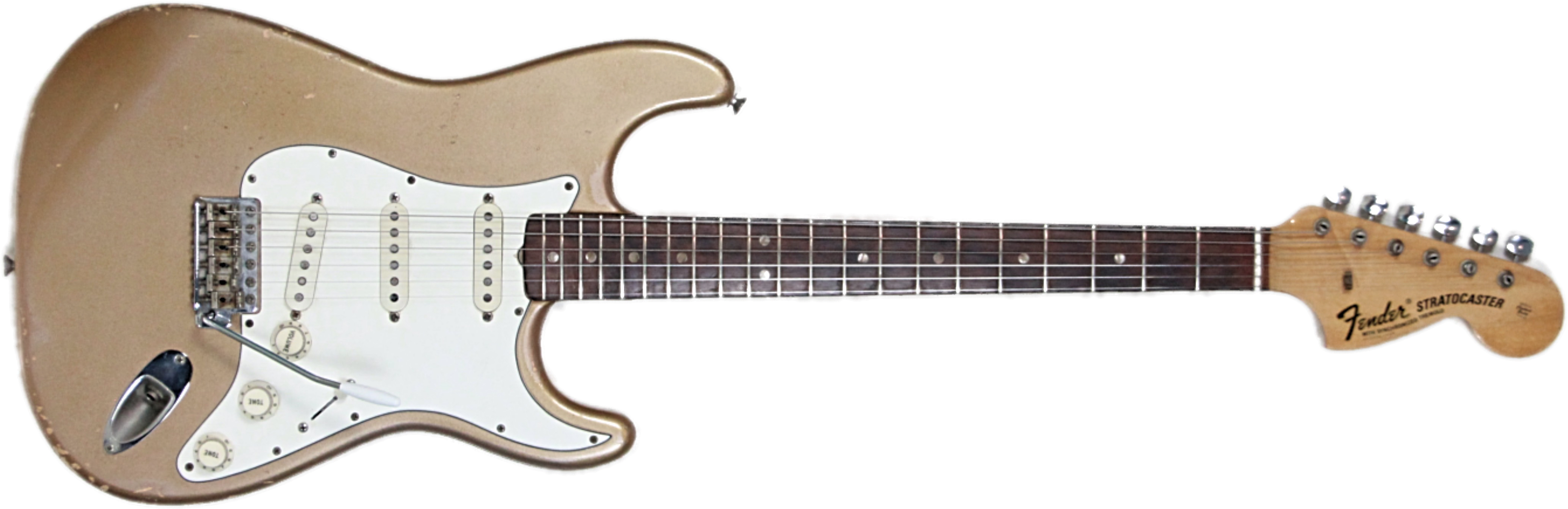 1970 Fender Stratocaster Firemist Gold - Yamaha Pacifica 012 Natural (4641x1777), Png Download