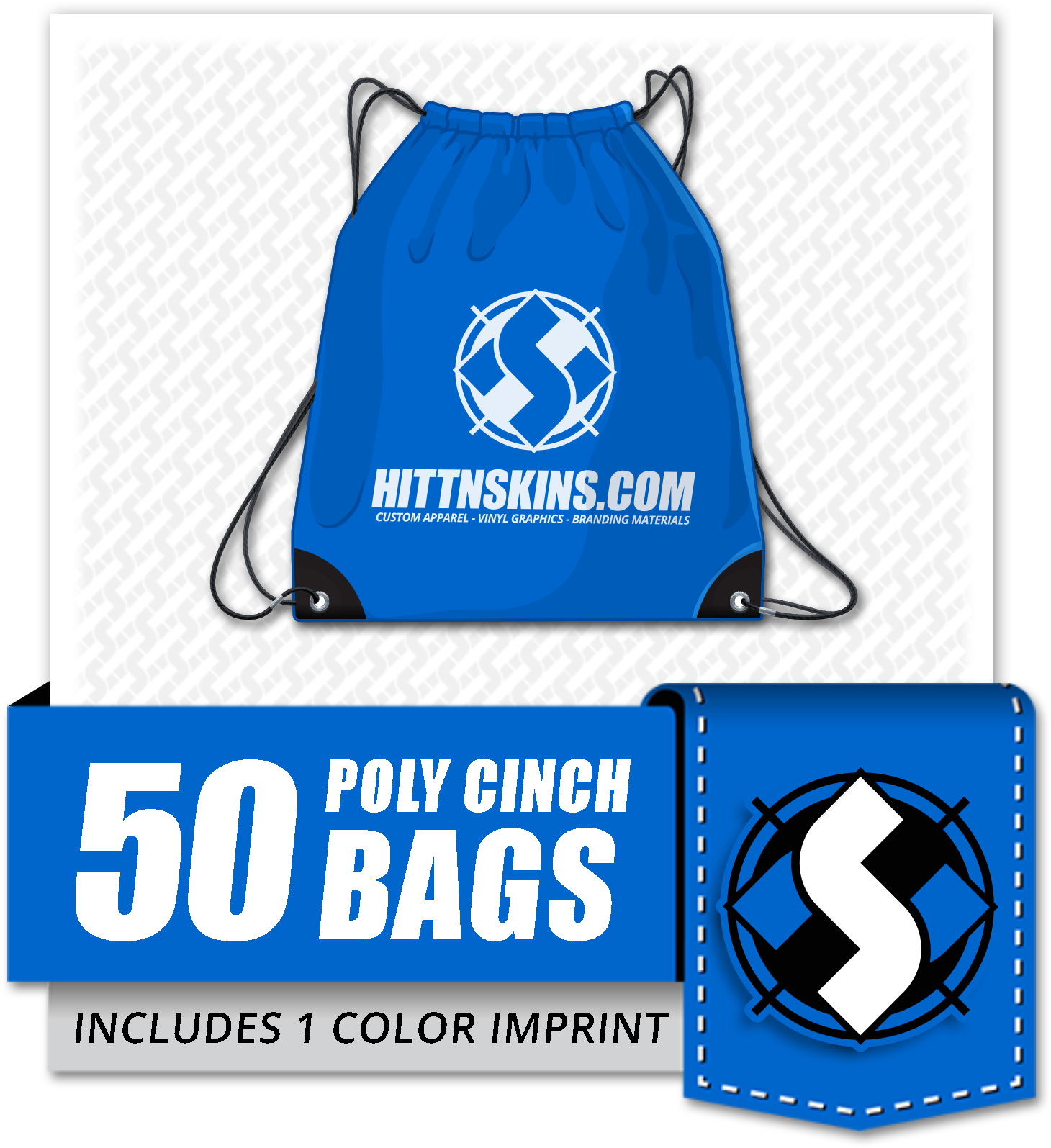50-cinch Bags - Label (1800x1800), Png Download