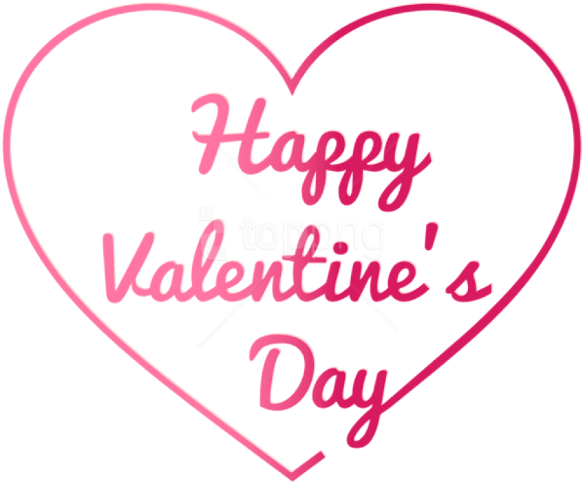Free Png Download Transparent Happy Valentine's Day - Happy Valentine Day Png (850x703), Png Download