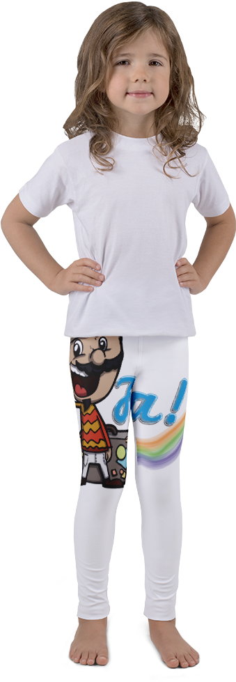 Add To Basket - Little Girl In Leggings (1000x1000), Png Download