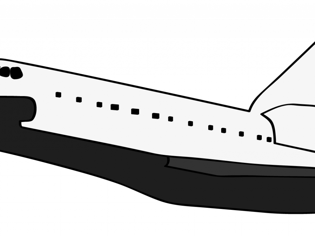 Space Shuttle Clip Art - Airliner (1024x768), Png Download
