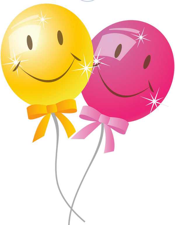 Birthday Balloons Clip Art (600x770), Png Download