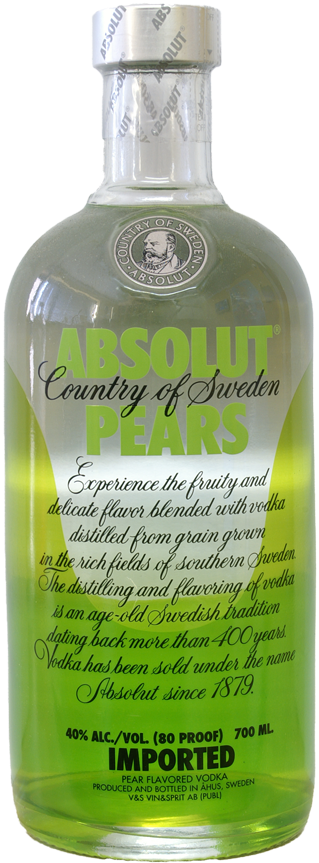 Absolut Pears - Absolut Vodka (681x1024), Png Download