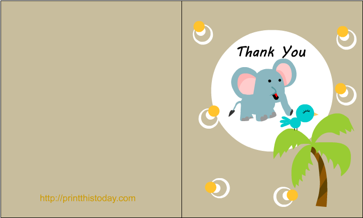 Cute Baby Elephant - Greeting Card (792x576), Png Download
