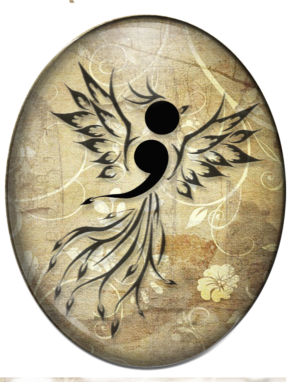 Phoenix Semicolon (1002x1300), Png Download