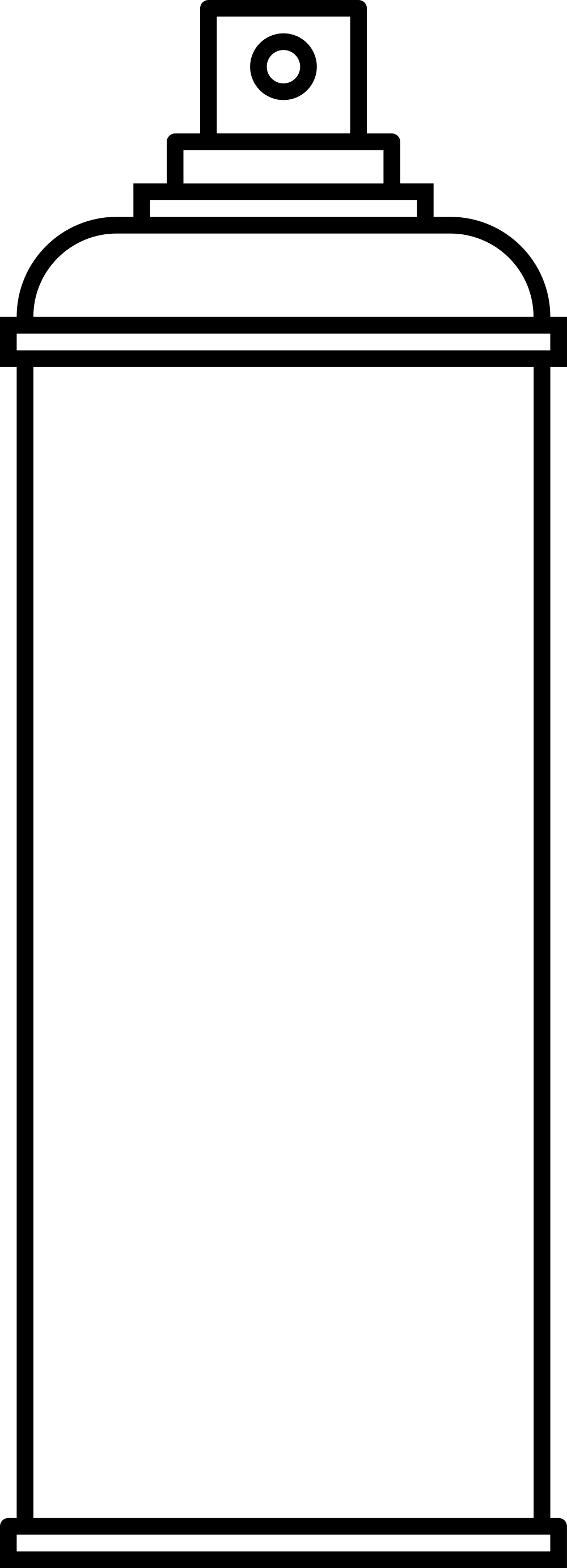 Spray Paint Coloring Page - Monochrome (1000x2764), Png Download