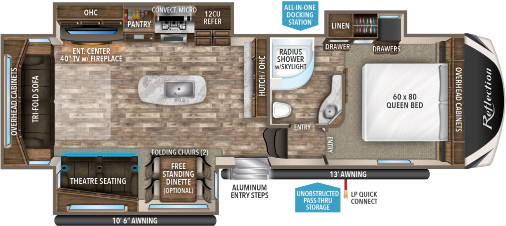 Reflection 303rls - 2019 Grand Design Reflection (1024x600), Png Download