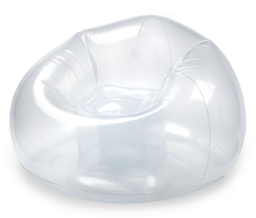Blochair Clear Inflatable Chair Transparent Background - Bean Bag Chair (1024x827), Png Download