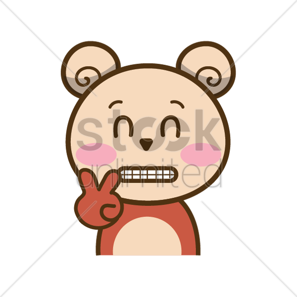 Bear Gesturing A Sign Vector Image Graphic - Cartoon With Arms Crossed (600x600), Png Download