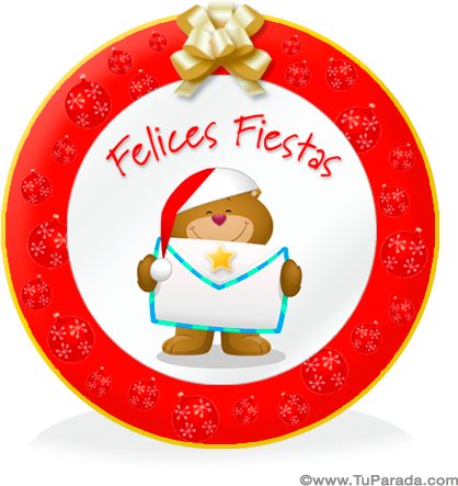 Osito De Navidad Personalizable - Navideñas Para Decorar Tarjetas (853x480), Png Download