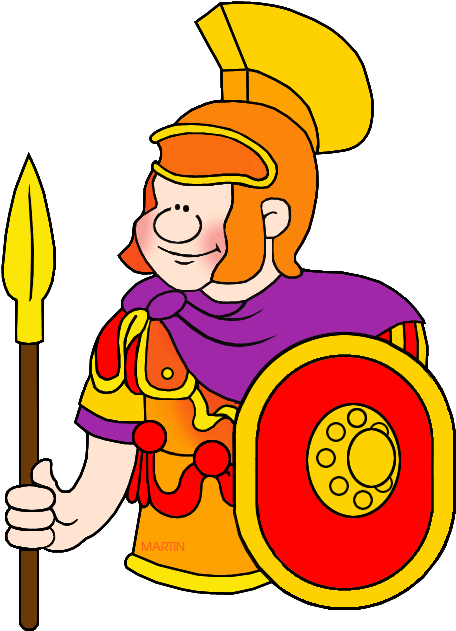Roman Soldier - Phillip Martin Clipart Romans (490x648), Png Download