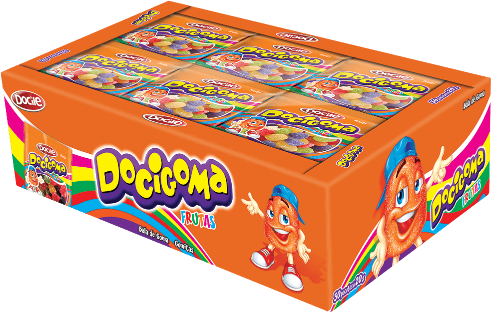 Bala De Goma Mini Sino Colorida - Bala De Goma Docile (1000x1000), Png Download