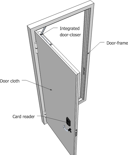 The Key Feature Is A Full Preparation And Testing Of - Door For Data Center (558x657), Png Download