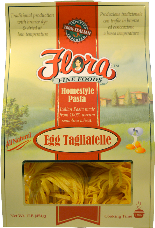 Egg Tagliatelle Homestyle Pasta - Flora Foods (800x800), Png Download