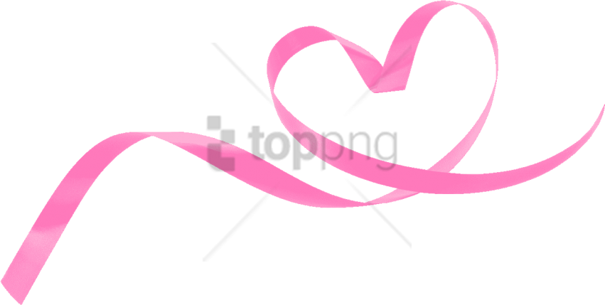 Free Png Pink Ribbons Png Image With Transparent Background - Heart (851x429), Png Download