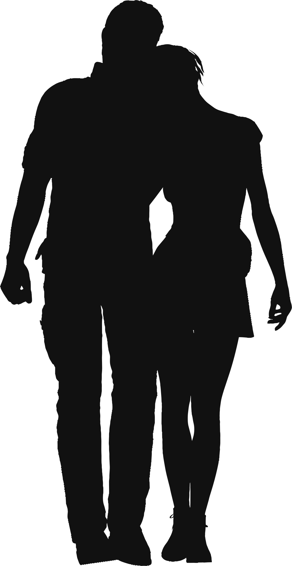 Clipart Couple Silhouette - Clip Art (1162x2248), Png Download