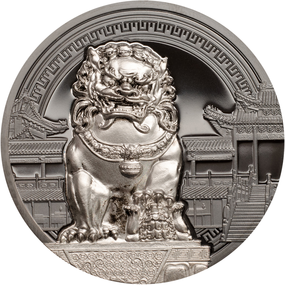 Chinese Guardian Lions Female - Coin (910x910), Png Download