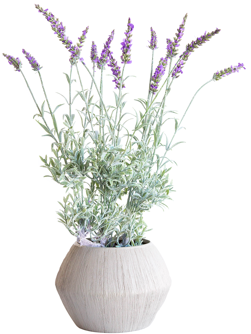 Faux French Lavender Drop-in - Flowerpot (1200x1200), Png Download