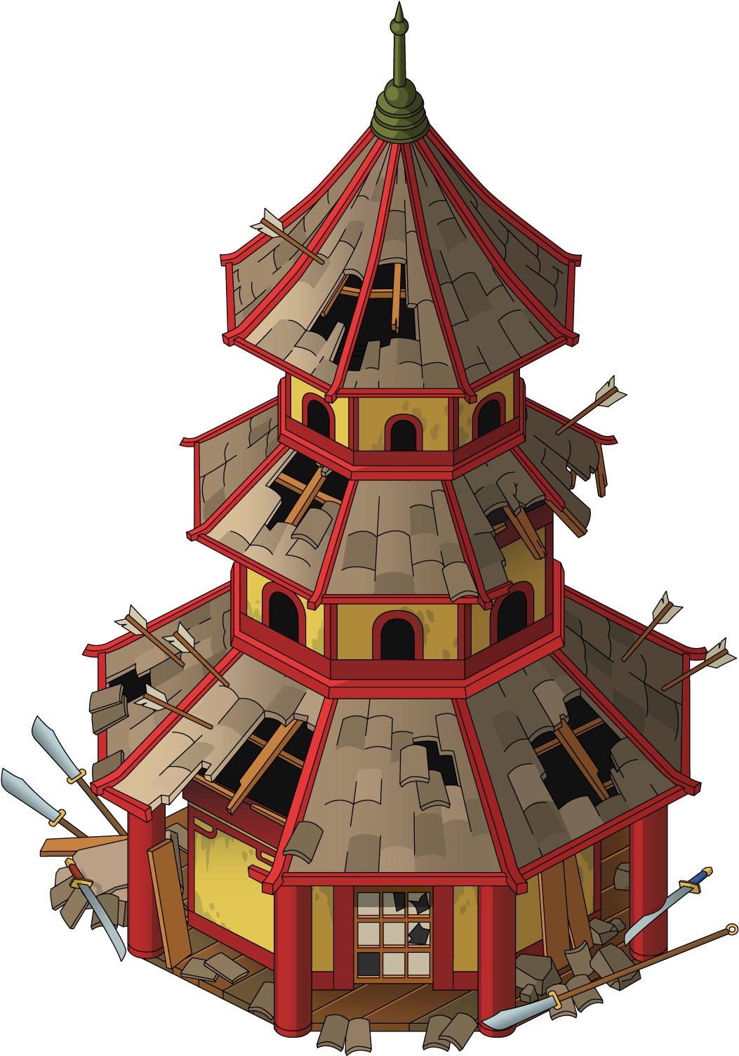 Fg Building Abandonedpagoda - Christmas Tree (1200x1600), Png Download