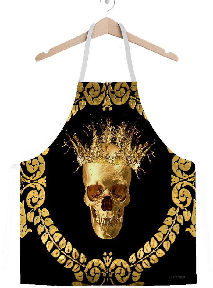 Classic Apron Gold Skull And Crown Gold Wreath Color - Emblem (1024x1024), Png Download