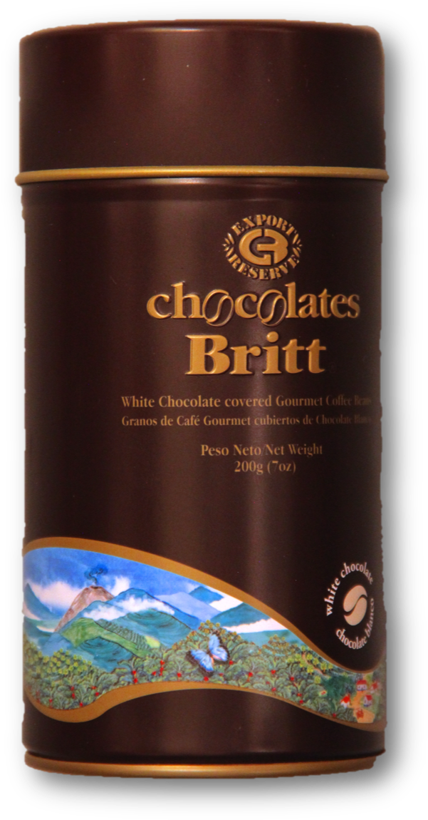 White Chocolate Covered Coffee Beans - Café Britt (1097x1597), Png Download