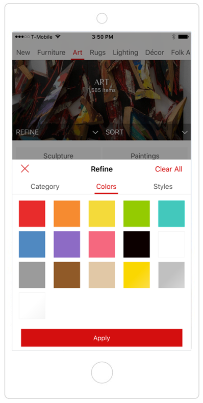 Chairish Old Filter Colors Screens - Iphone (877x878), Png Download