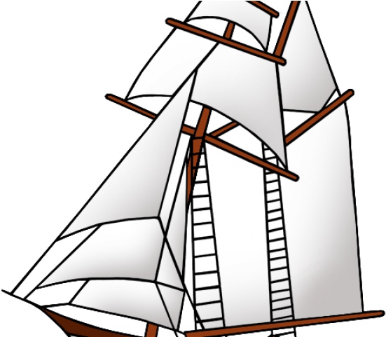 Sailboat Clipart Schooner - La Amistad Ship Drawing (640x480), Png Download