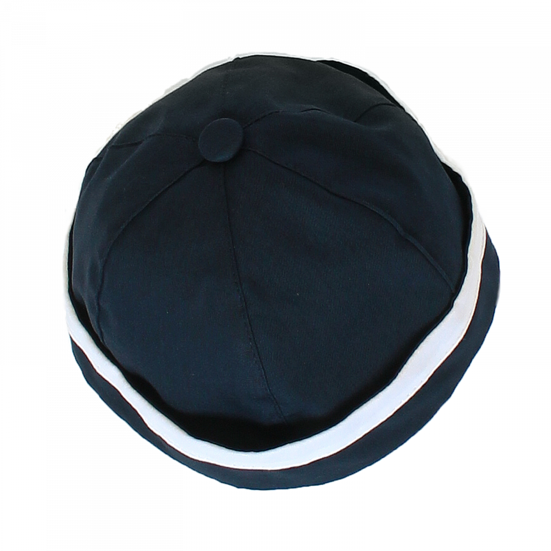 Blue Hat With White Stripe - Peaked Cap (1100x1100), Png Download