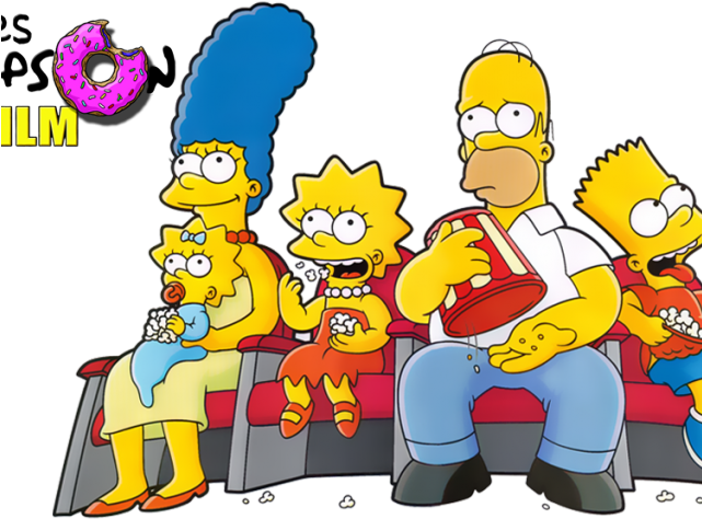 The Simpsons Movie Clipart Png - Simpsons At The Movies (640x480), Png Download