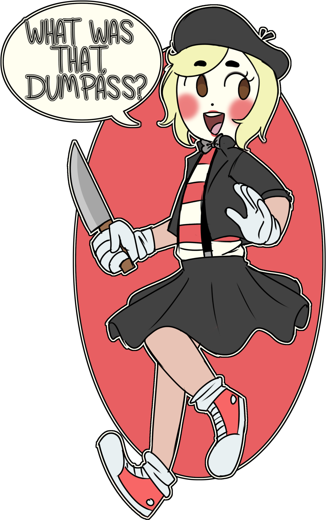 Hi Yes I Made Yet Another Killer Clown Girl But This - Cartoon (1280x1811), Png Download