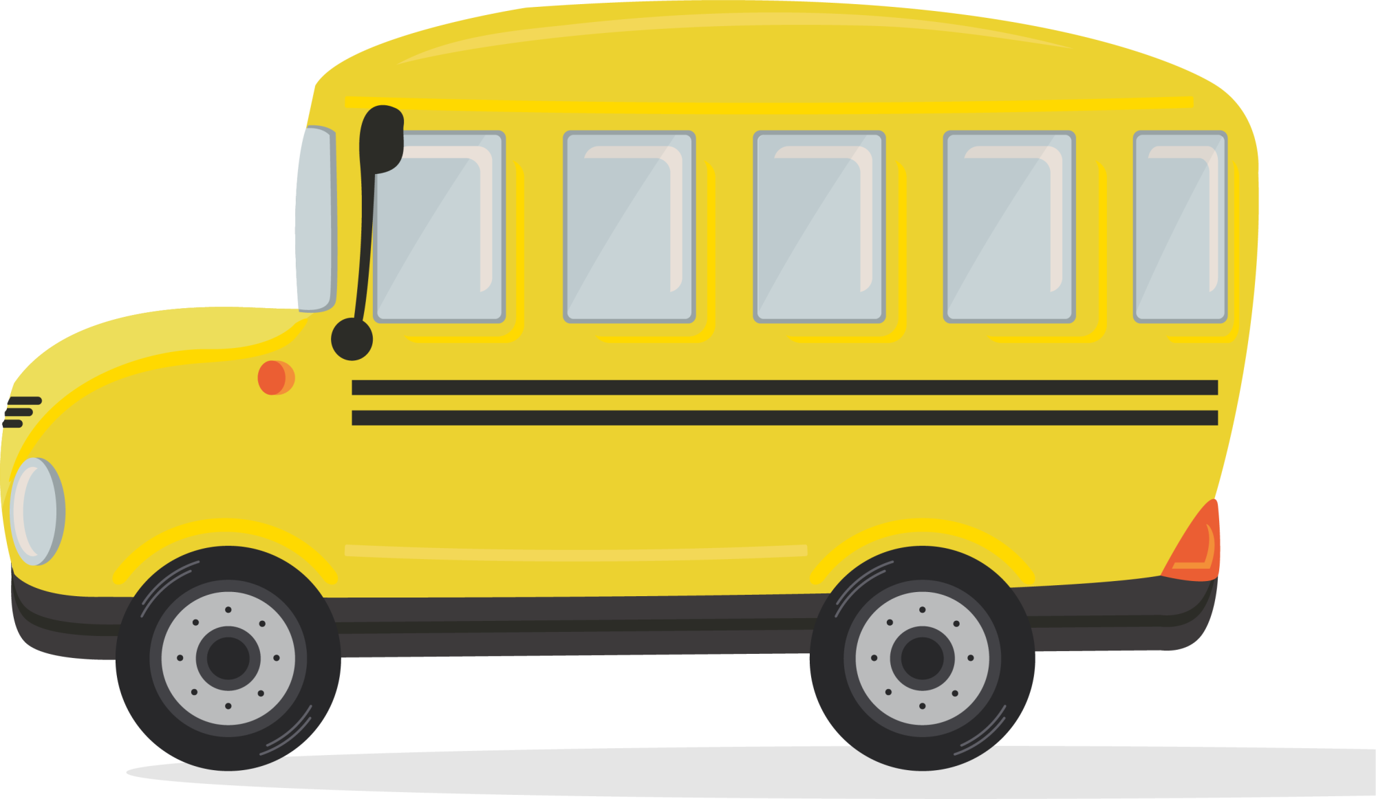 Cartoon Compact Automotive Design Yellow Car Ⓒ - School Van Cartoon (2000x1162), Png Download