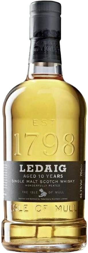 Ledaig 10 Year Old Scotch Whisky - Ledaig Whisky (368x880), Png Download