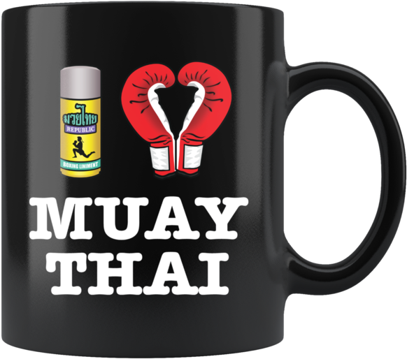 “i ❤ Muay Thai” Mug 11oz - Beer Stein (600x600), Png Download