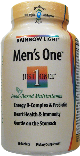 Rainbow Light Men's One Multi Vitamin 90 Tablets - Energy Shot (650x650), Png Download