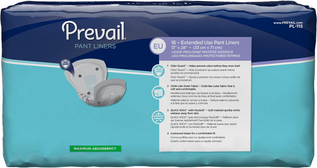 Prevail® Incontinence Liner 28 Inch Length Heavy Absorbency - Coffee Cup (1143x1143), Png Download