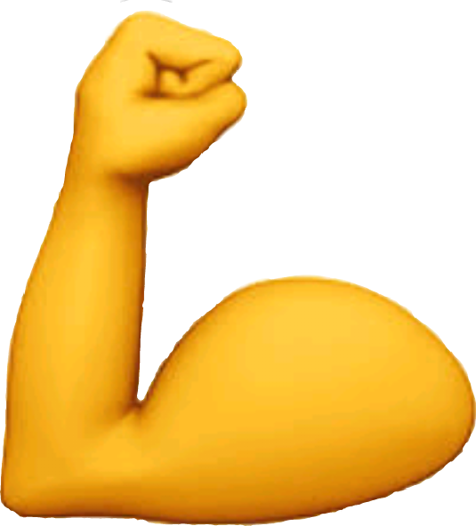 Popular And Trending Still Life Stickers On Picsart - Flexed Bicep Emoji (535x592), Png Download