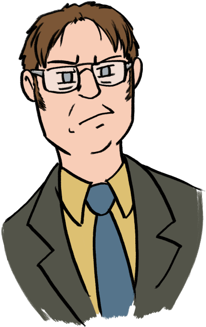 Cartoon Michael Scott (500x659), Png Download