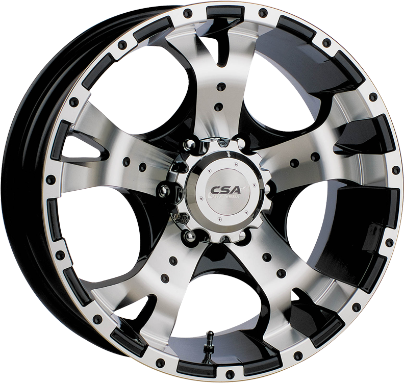 Jackal Large Cap Gloss Black Machine Face - Csa Jackal Wheels (800x800), Png Download