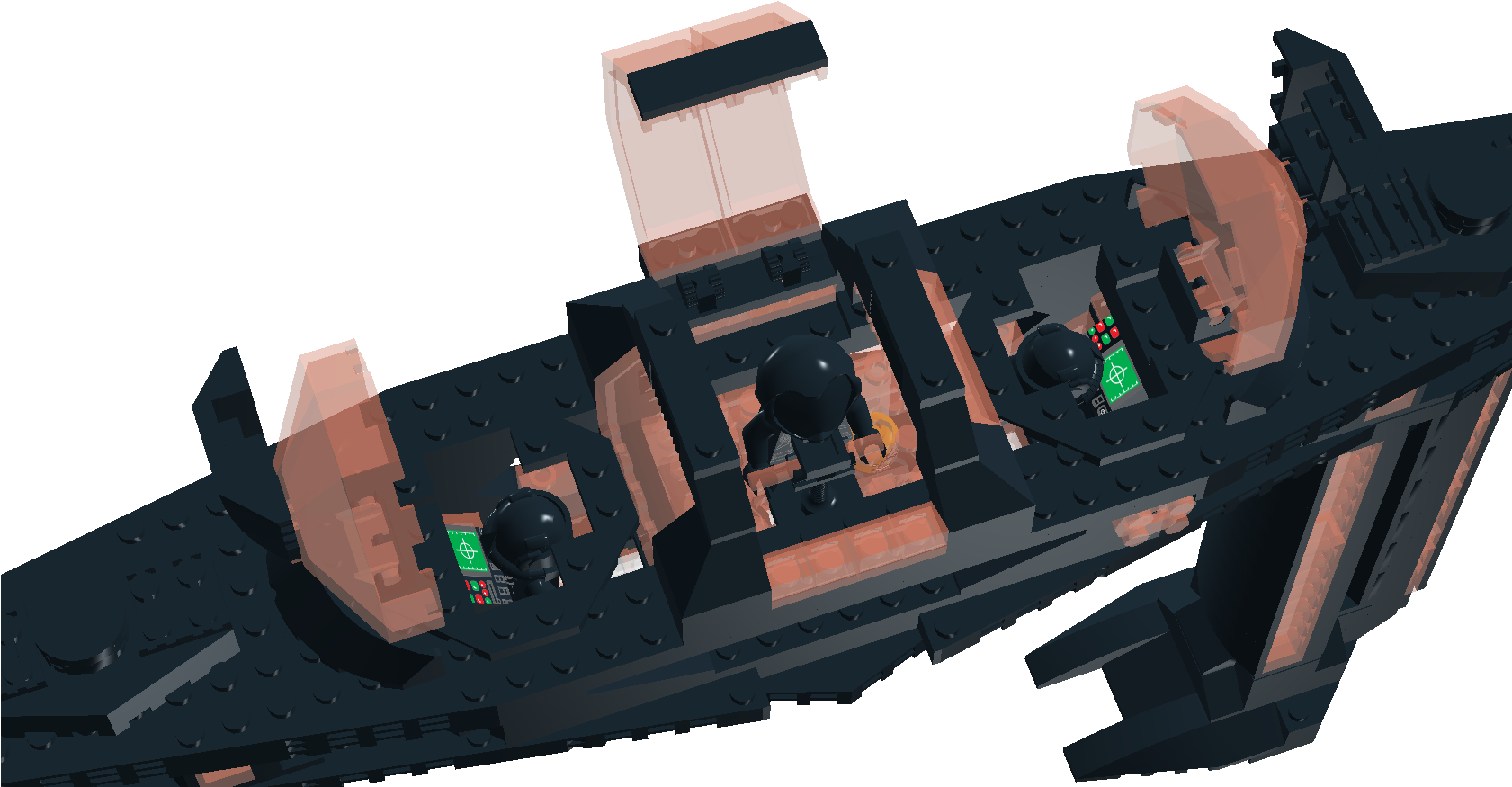 Opening Sentry Posts, And Cockpit With Rinzler - Tron Recognizer Lego (1680x889), Png Download