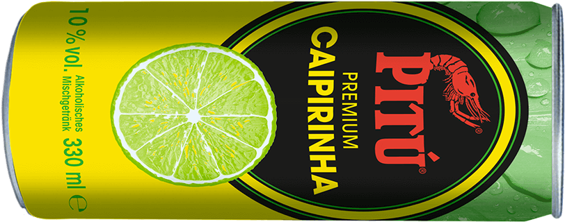 Die Pitú Ready To Drink Premium Caipirinha In Der Dose - Sweet Lemon (892x403), Png Download