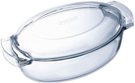 Pyrex Oval Casserole - Recipiente Horno Con Tapa (600x600), Png Download
