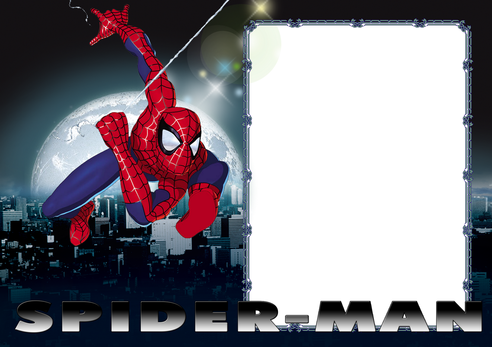 Molduras Do Homem Aranha - Moldura Do Homem Aranha Para Convite (1600x1131), Png Download