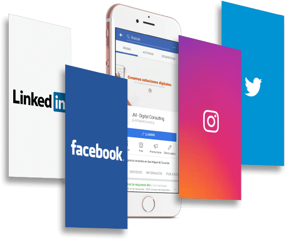 Pantallas De Smartphone Con Logo De Redes Sociales - Graphic Design (664x559), Png Download