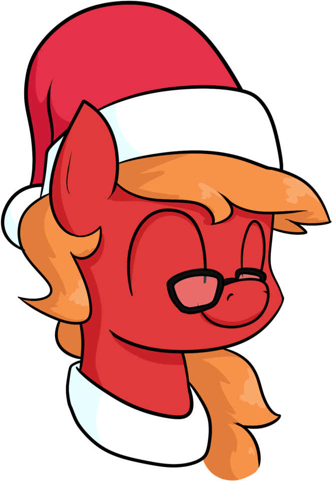 Moonatik, Bust, Christmas, Glasses, Hat, Holiday, Male, - Cartoon (690x1024), Png Download