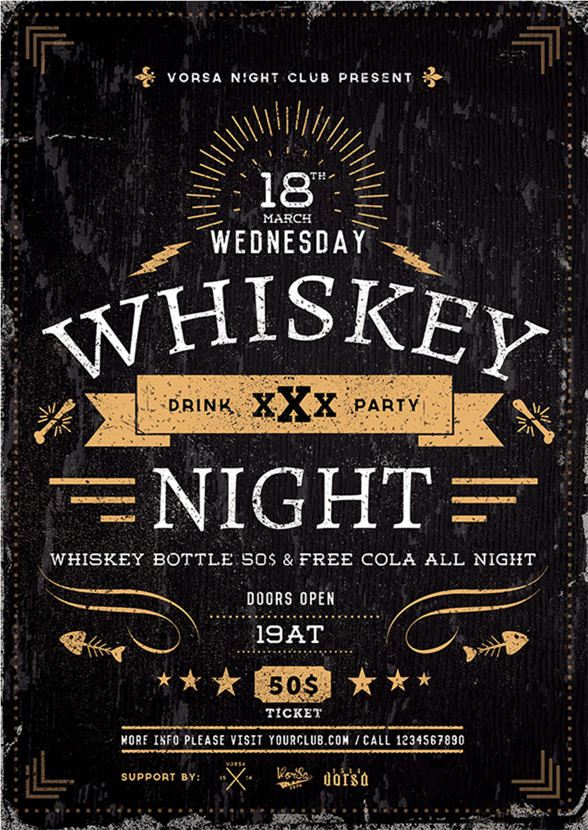 S Virma Moordspel Co - Whiskey Wednesday Flyer (1000x1256), Png Download