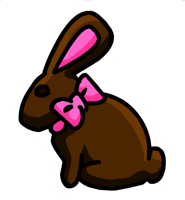 Chocolate Bunny Pin - Chocolate Rabbit Clip Art (631x685), Png Download