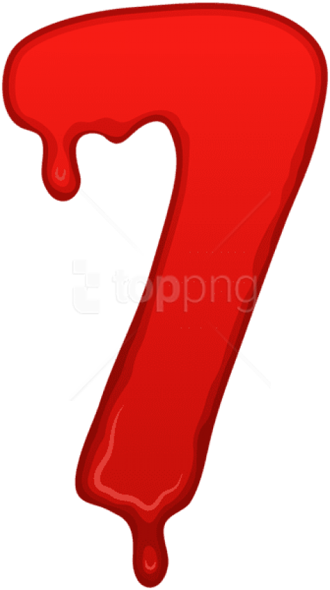 Free Png Download Bloody Number Seven Clipart Png Photo - Bloody Number (480x858), Png Download