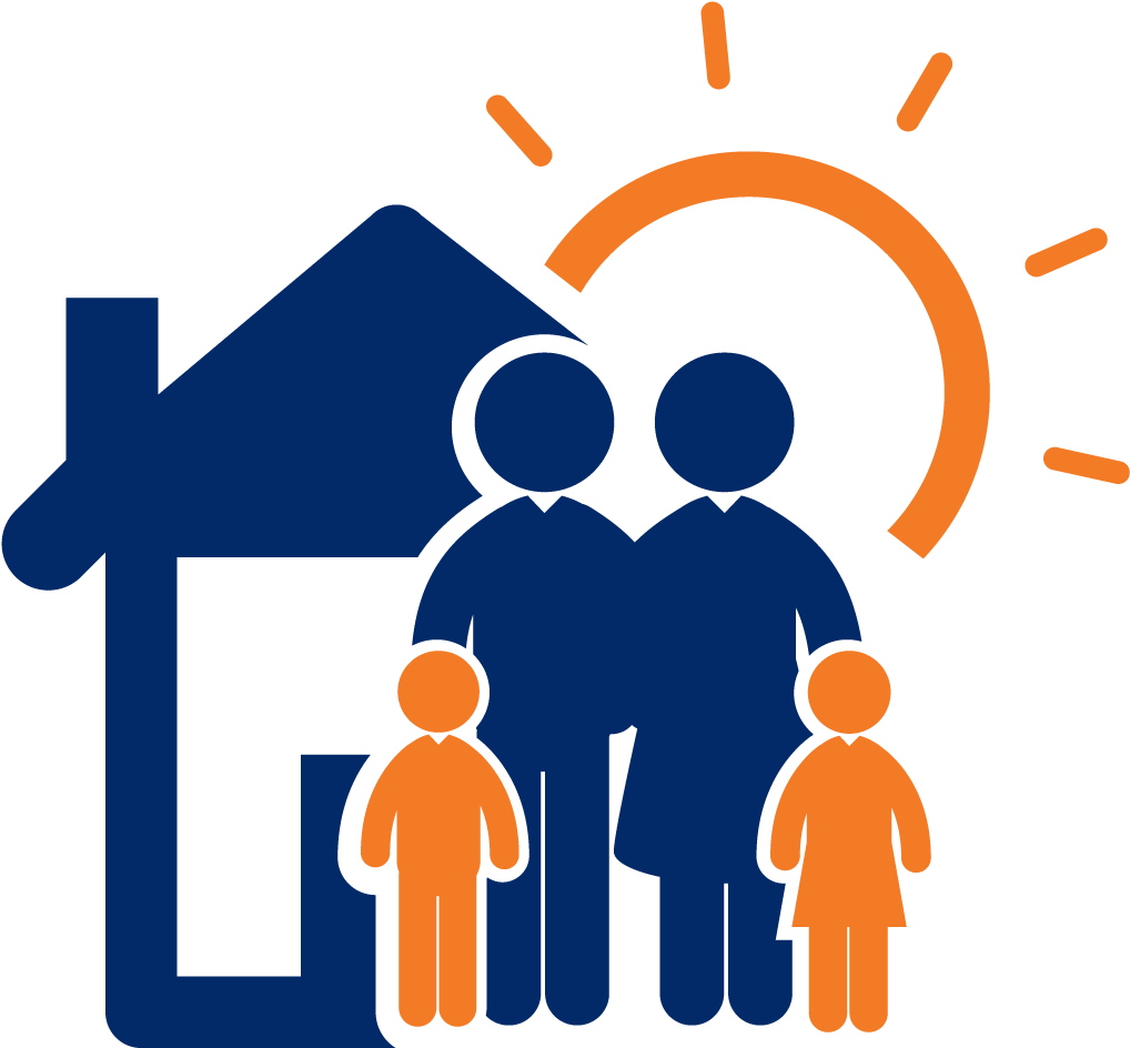 How To Pay For A Residential Solar System - Family With House Clipart (1134x1134), Png Download
