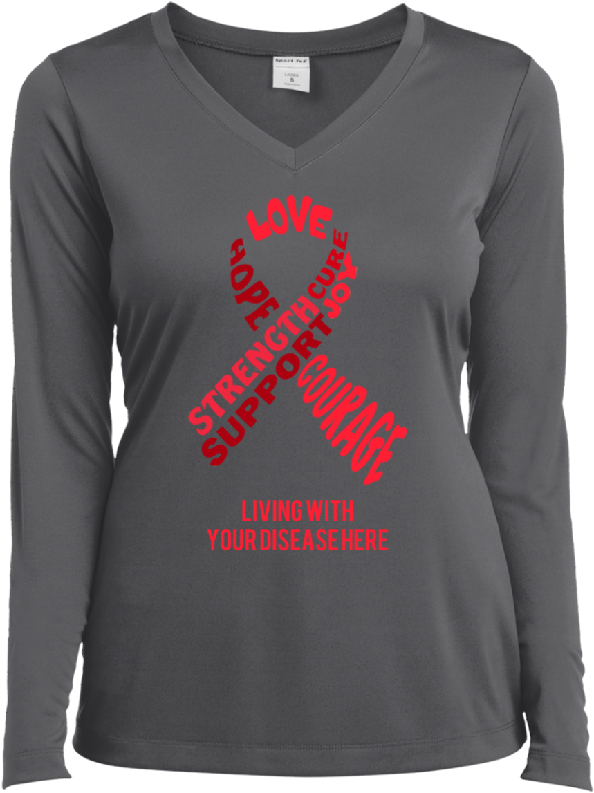 Customisable Red Awareness Ribbon With Words Women's - Born In February 25 (1155x1155), Png Download